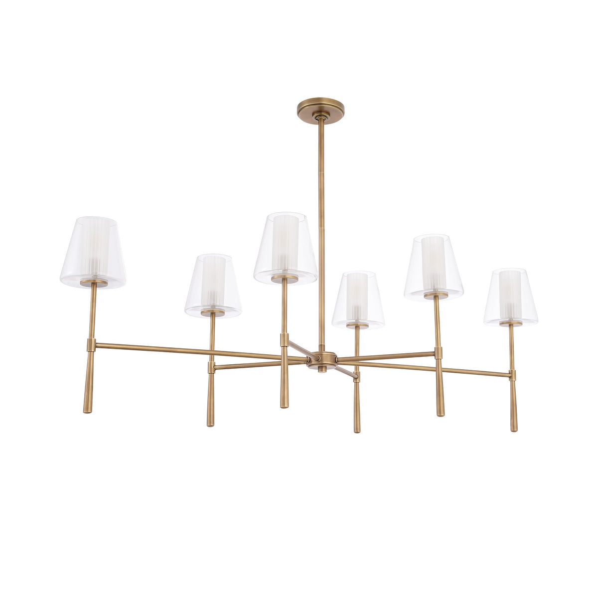 Montaine 52" Linear Chandelier - Natural Brass