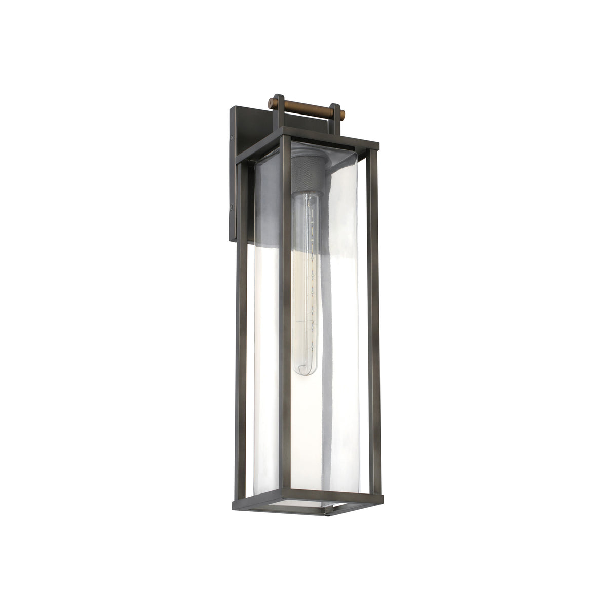Warwick 23" Exterior Wall Sconce - Forged Bronze / Natural Brass