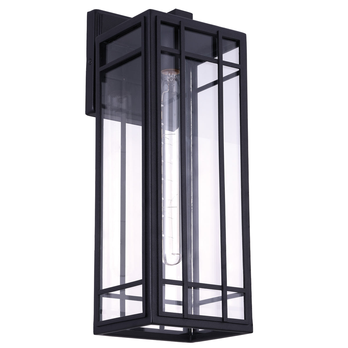 Tartan 18" Exterior Wall Sconce - Textured Black