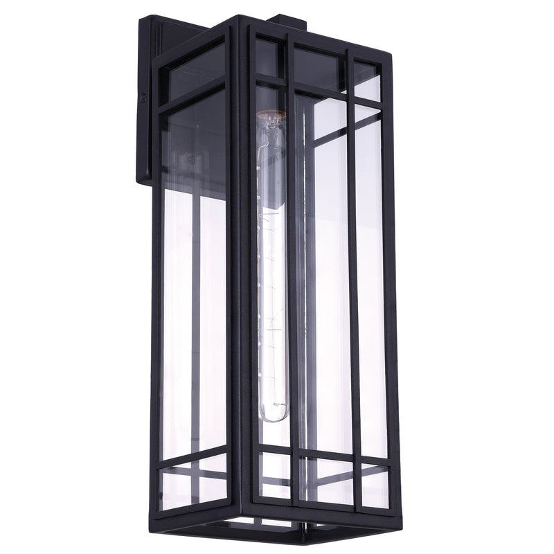 Tartan 18" Exterior Wall Sconce - Textured Black