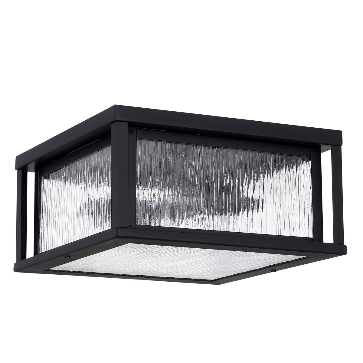Kieran 12" Exterior Flush Mount - Matte Black