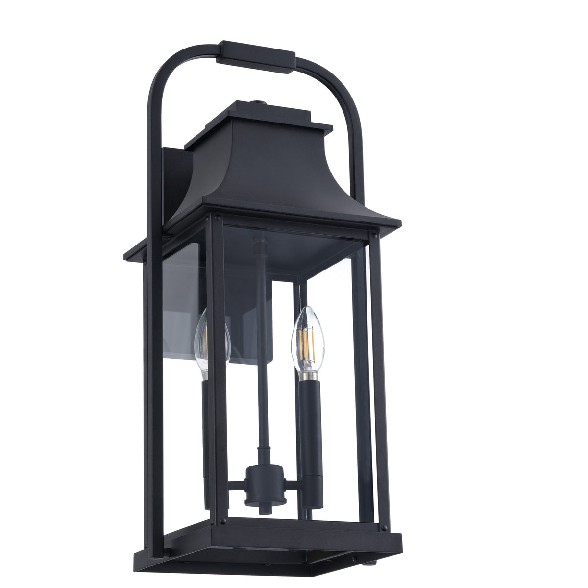 Hines Hill 21" Exterior Wall Sconce - Textured Black