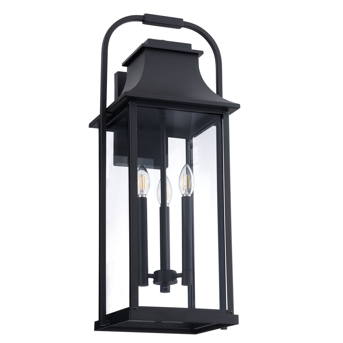 Hines Hill 28" Exterior Wall Sconce - Textured Black