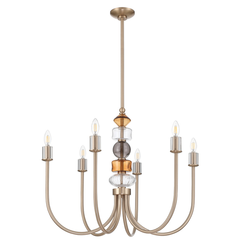 Caroline 29" Chandelier - Champagne Gold