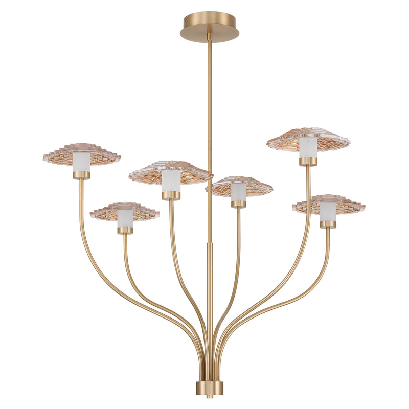 Elton 38" 5CCT LED Chandelier - Champagne Gold