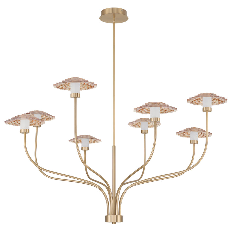 Elton 50" 5CCT LED Chandelier - Champagne Gold