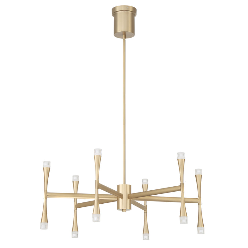 Brett 32" 5CCT LED Chandelier - Champagne Gold