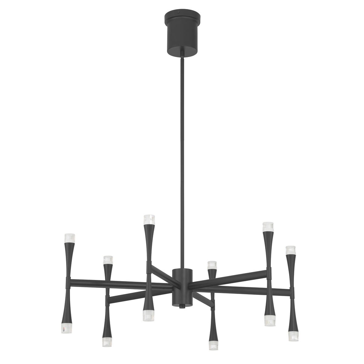 Brett 32" 5CCT LED Chandelier - Textured Black