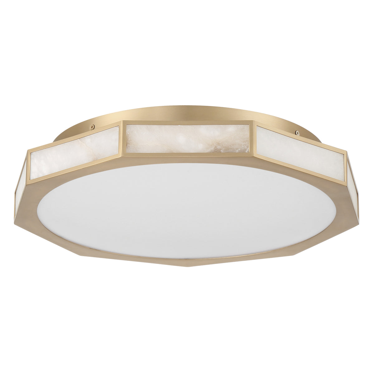 Wales 18" 5CCT LED Flush Mount - Champagne Gold / Alabaster
