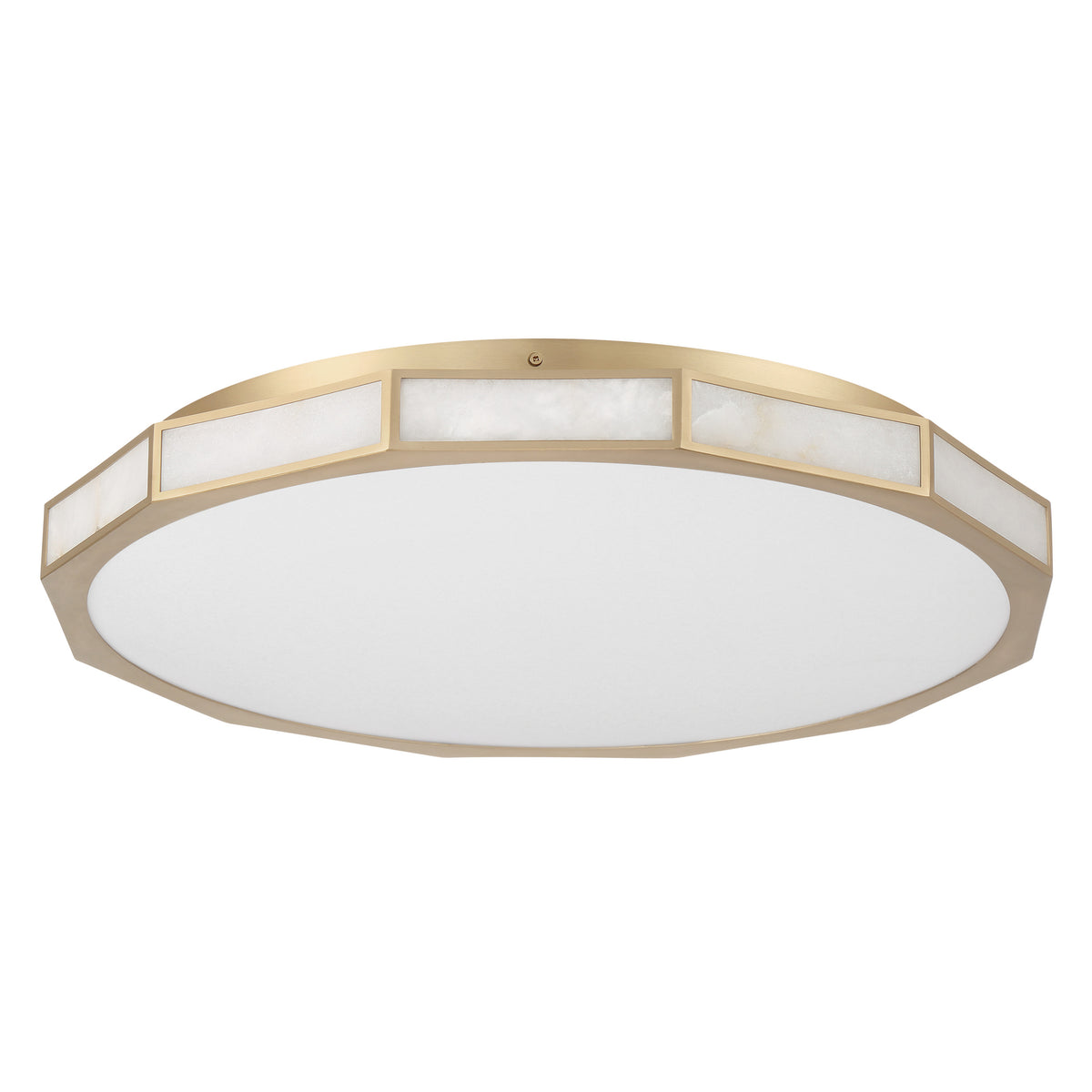 Wales 24" 5CCT LED Flush Mount - Champagne Gold / Alabaster