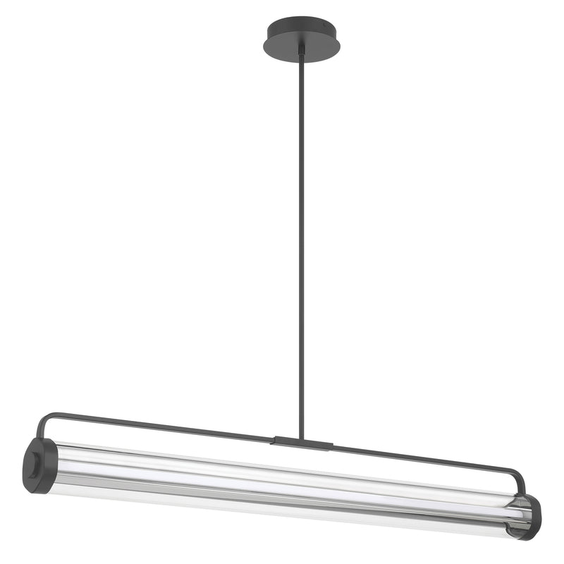 Tristan 50" 5CCT LED Linear Chandelier - Textured Black