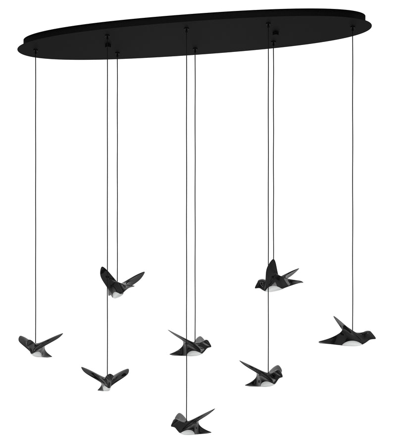 Paratebueno 46" 3CCT LED Pendant Light - Textured Black