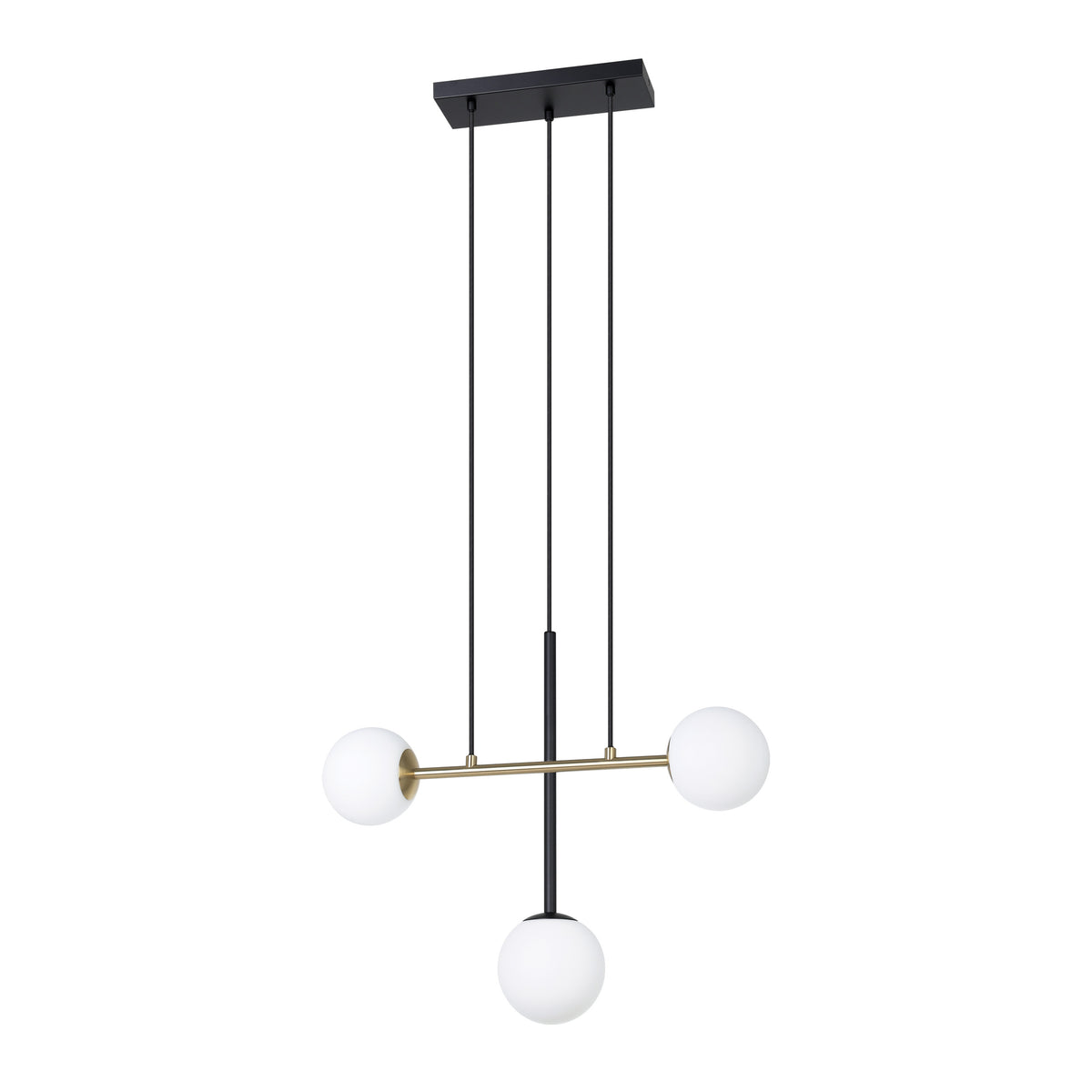 Paz 25" Pendant Light - Textured Black / Brushed Gold