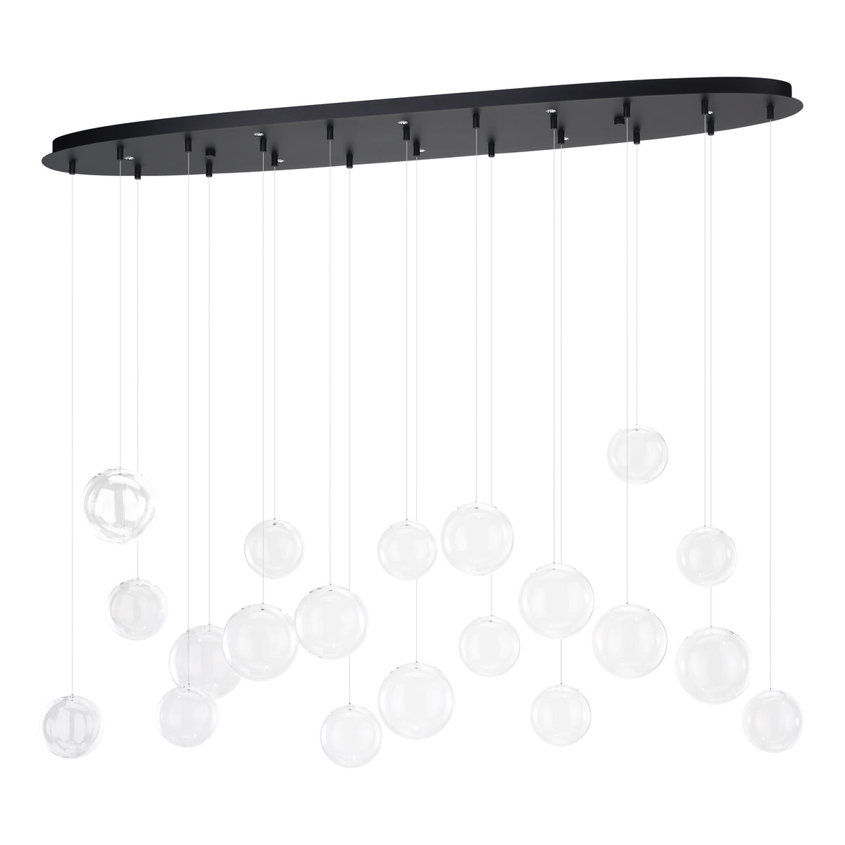 Espardello 58" 3CCT LED Pendant Light - Textured Black