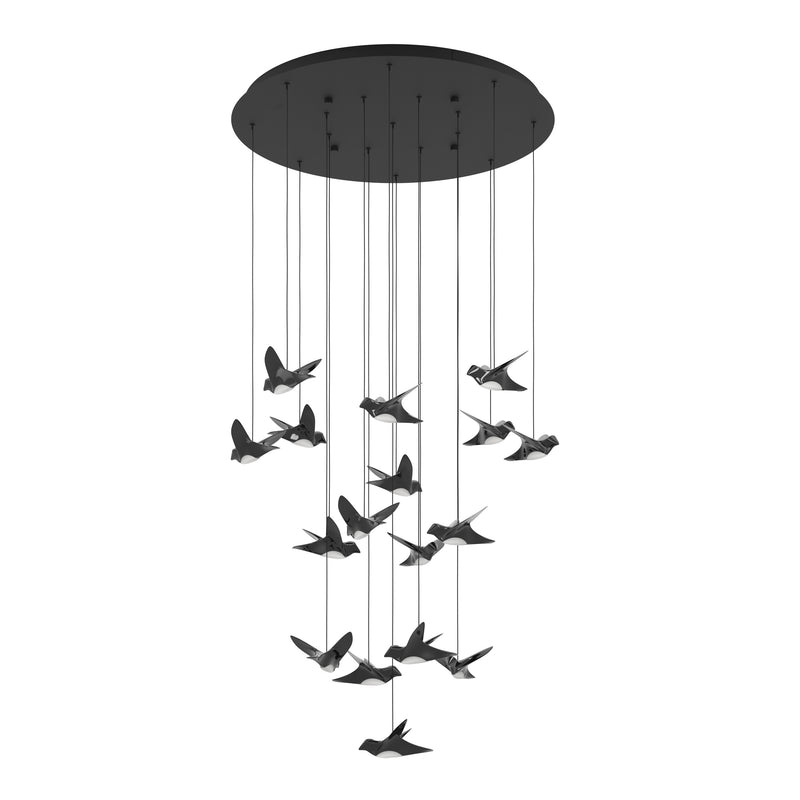 Paratebueno 33" 3CCT LED Pendant Light - Textured Black