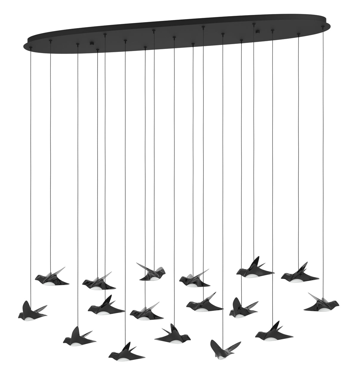 Paratebueno 62" 3CCT LED Pendant Light - Textured Black