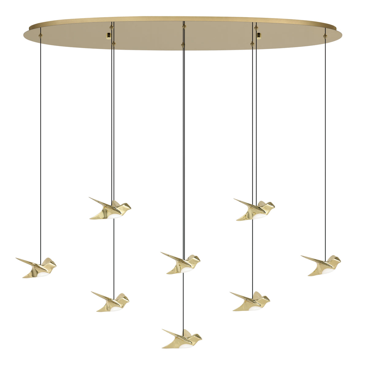 Paratebueno 46" 3CCT LED Pendant Light - Brass