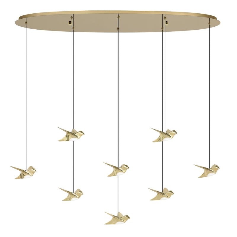 Paratebueno 46" 3CCT LED Pendant Light - Brass