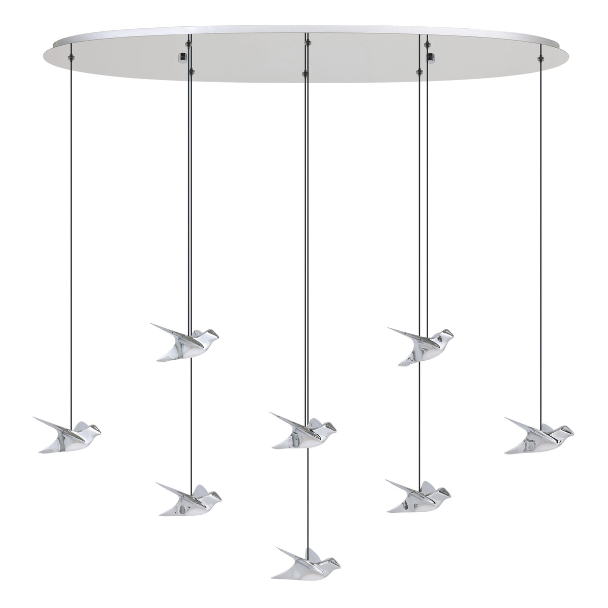 Paratebueno 46" 3CCT LED Pendant Light - Chrome
