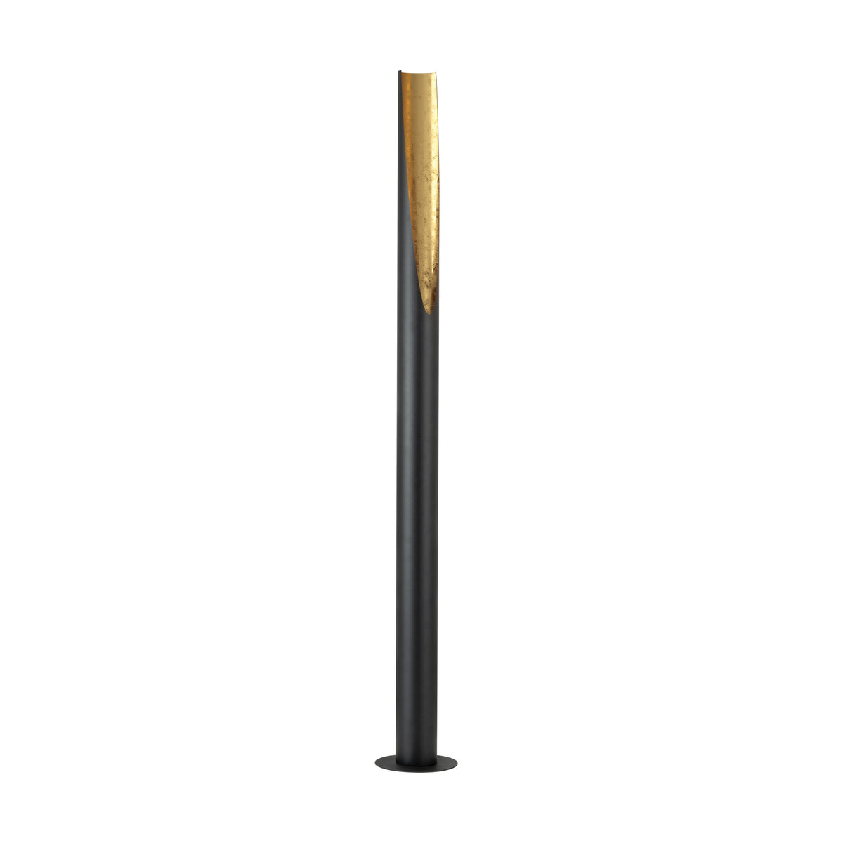 Prebone 71" Floor Lamp - Textured Black / Gold Leaf