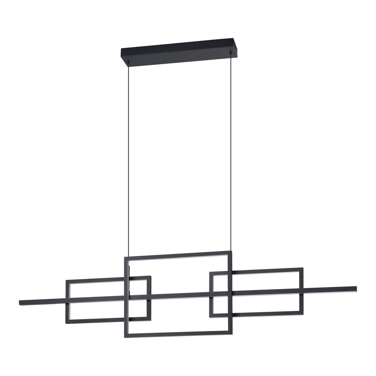 Puebla 59" 3CCT LED Linear Chandelier - Textured Black