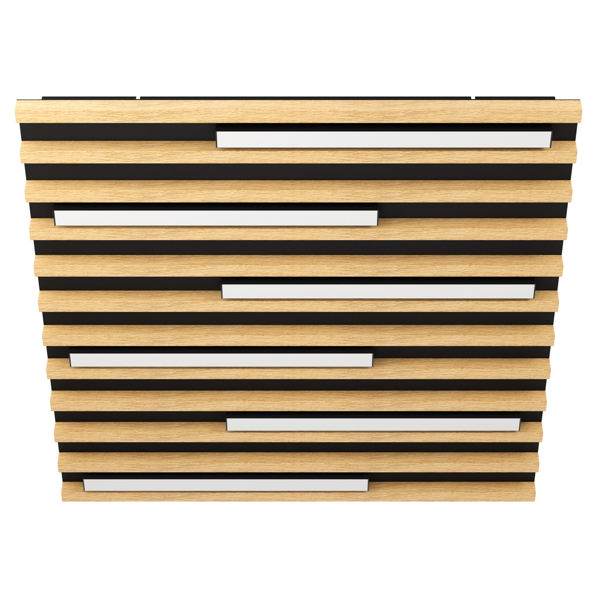 Marreira 22" LED Flush Mount - Oak Wood / Textured Black