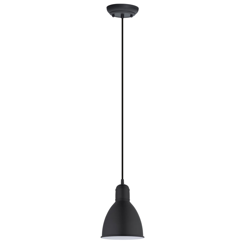 Priddy 6" Pendant Light - Textured Black / Matte White