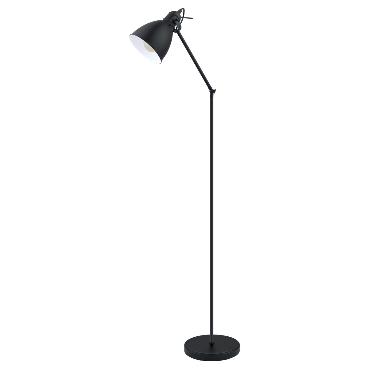 Priddy 2 54" Floor Lamp - Textured Black / Matte White