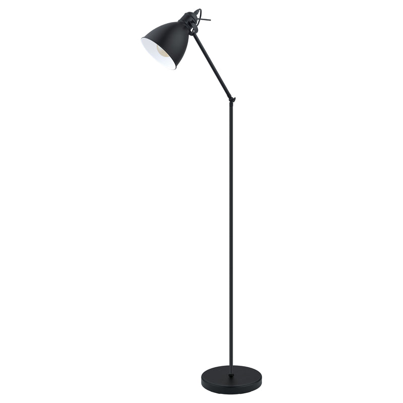 Priddy 2 54" Floor Lamp - Textured Black / Matte White