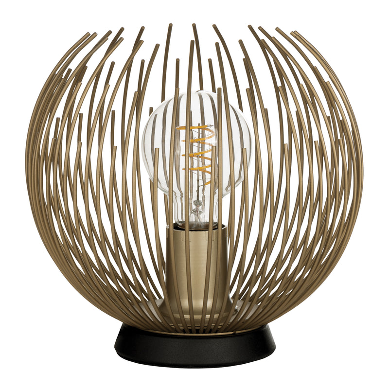 Venezuela 9" Table Lamp - Gold / Textured Black