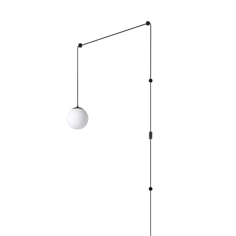 Rondo 3 8" Plug-In Pendant Light - Textured Black
