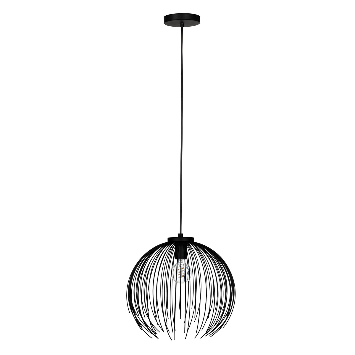 Venezuela 15" Pendant Light - Textured Black