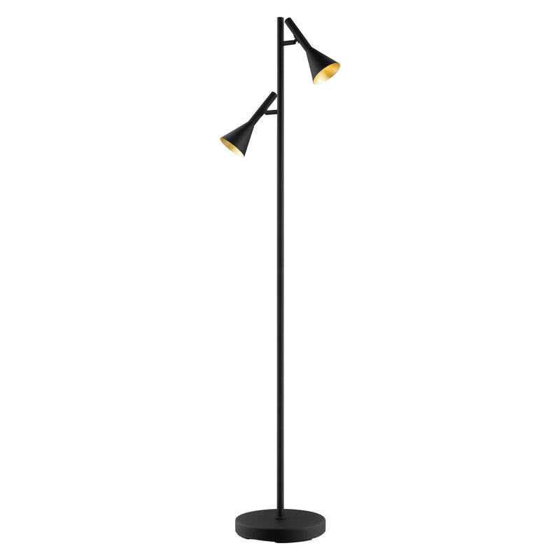 Cortaderas 57" Floor Lamp - Textured Black / Gold