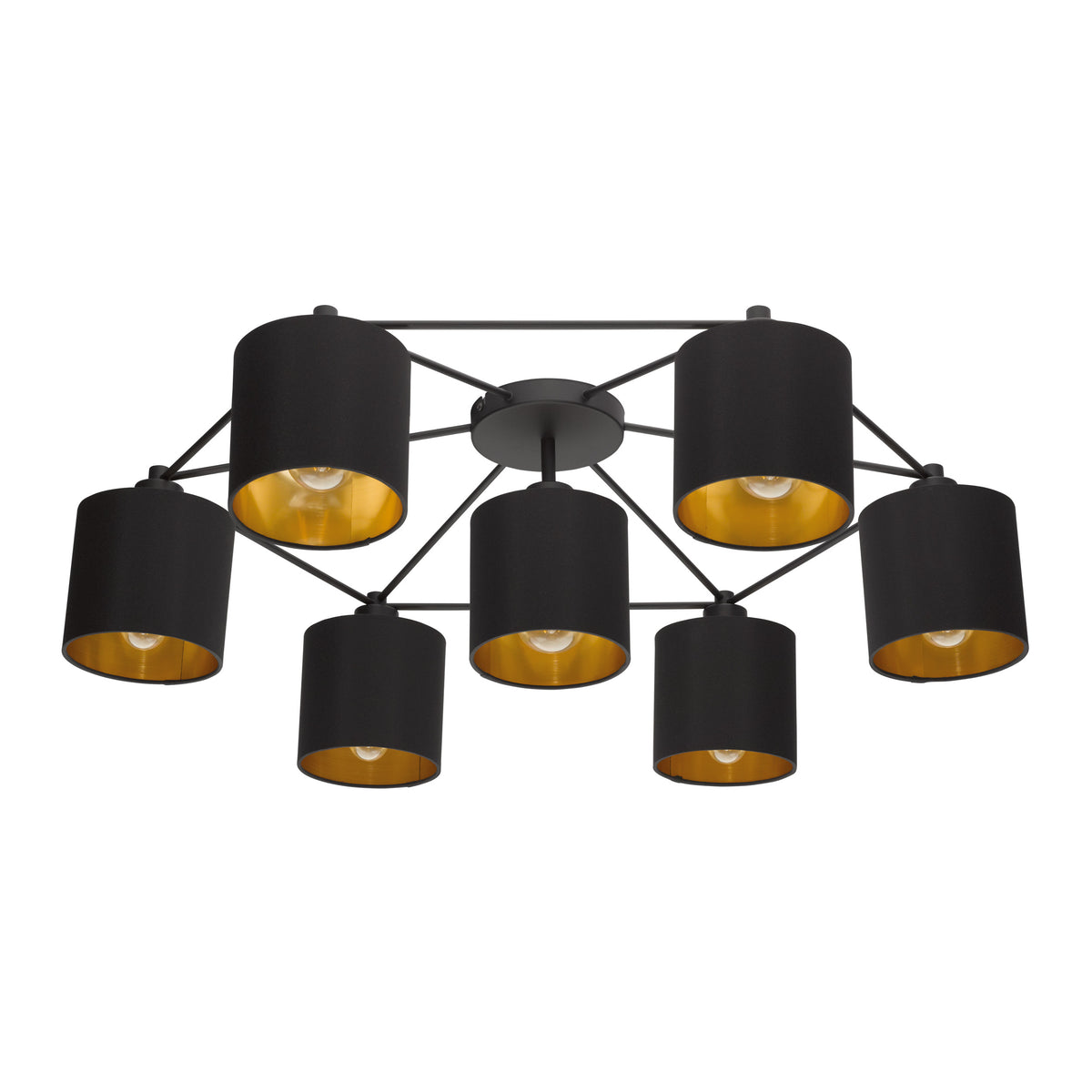 Staiti 33" Flush Mount - Textured Black / Gold